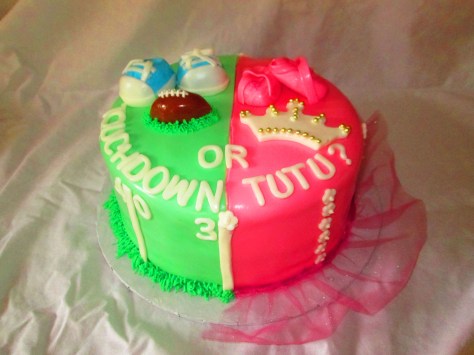 gender reveal cake